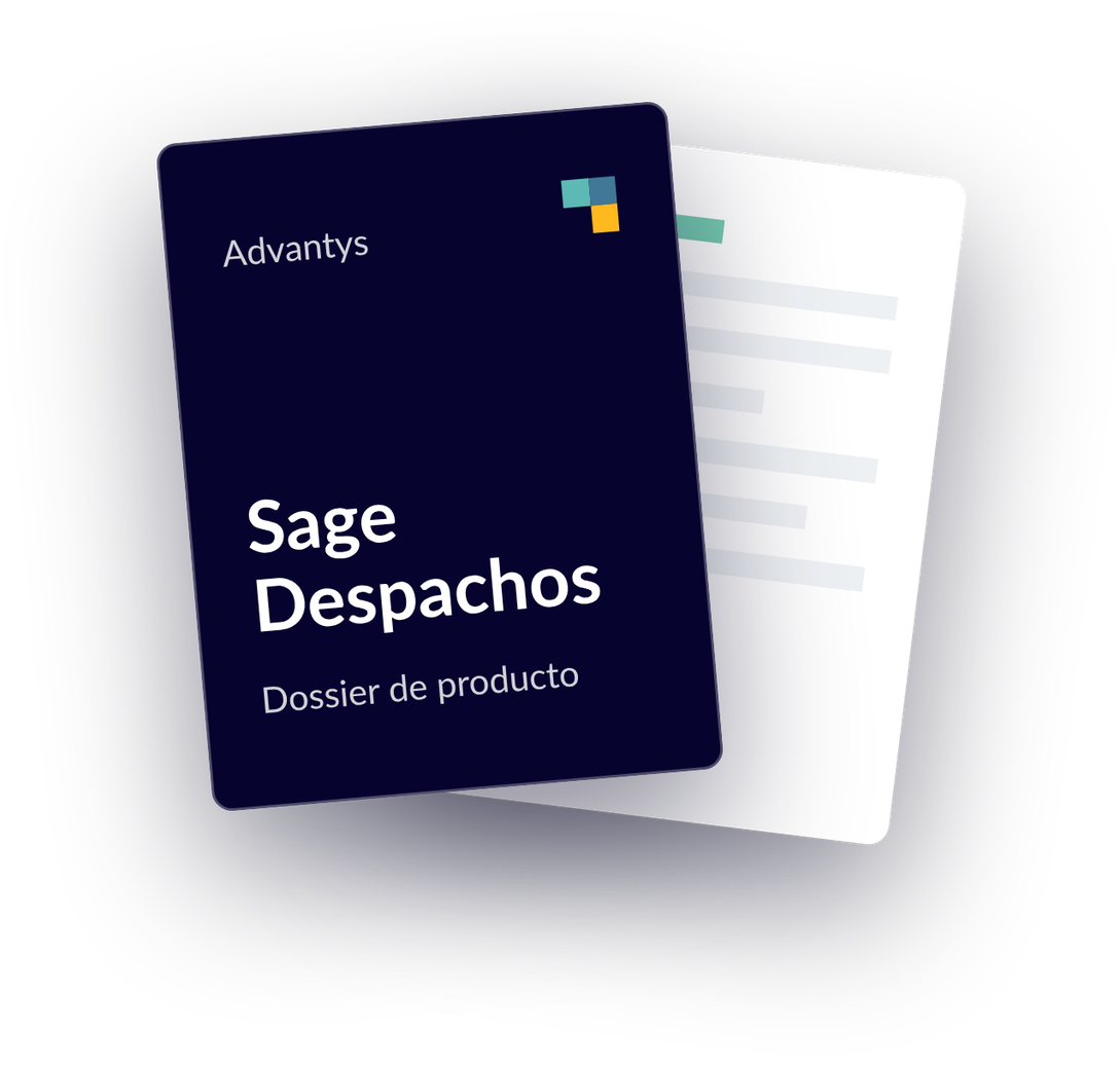 Portada del dossier de producto de Sage Despachos de Advantys